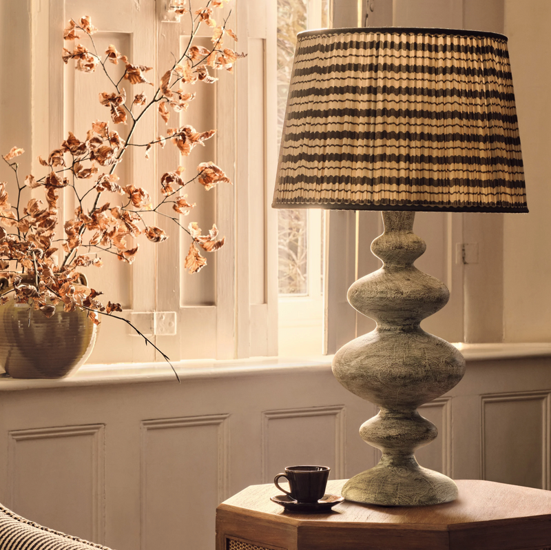 CoreMinerva Wooden Table Lamp – Cloud Wash